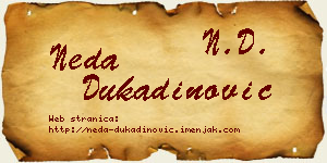 Neda Dukadinović vizit kartica